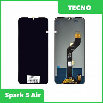 LCD дисплей для Tecno Spark 5 Air в сборе с тачскрином (черный)