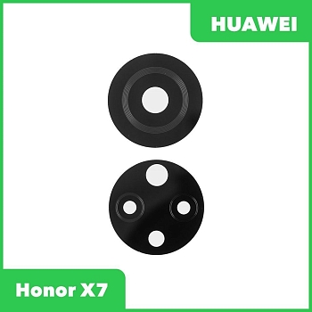 Стекло камеры Huawei Honor X7 (CMA-LX1, CMA-LX2) черное