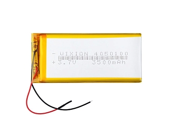 Аккумуляторная батарея Li-pol (4x50x100мм), 2pin, 3.7В, 2500мАч