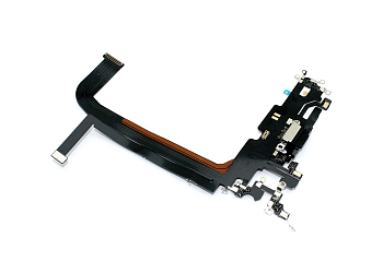 Разъем зарядки для телефона Apple iPhone 13 Pro Max и микрофоном, черный