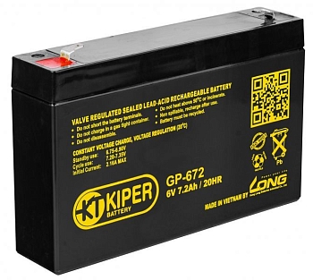 Аккумуляторная батарея Kiper GP-672, 6В, 7.2Ач