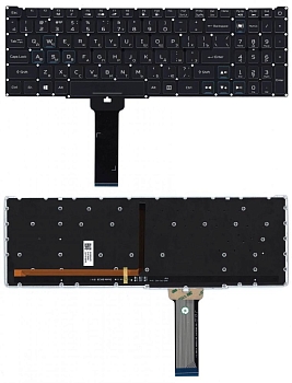 Клавиатура для ноутбука Acer PRedator Helios 300 PH315-52, черная с цветной подсветкой